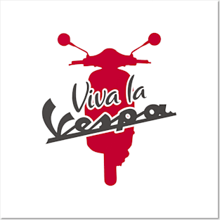 viva la vespa red Posters and Art